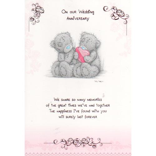 Мишки Тедди Me to You открытка с юбилеем свадьбы