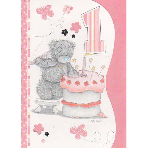 Мишка Тедди Me to You открытка для девочки 1 год