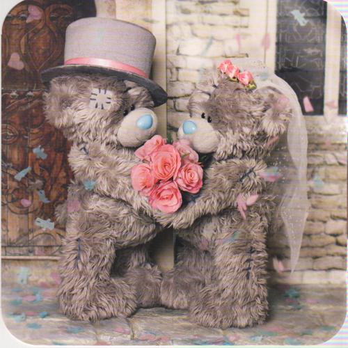Мишка Тедди Me to You открытка С Днем свадьбы