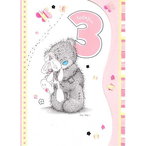 Мишка Тедди Me to You открытка для девочки 3 года