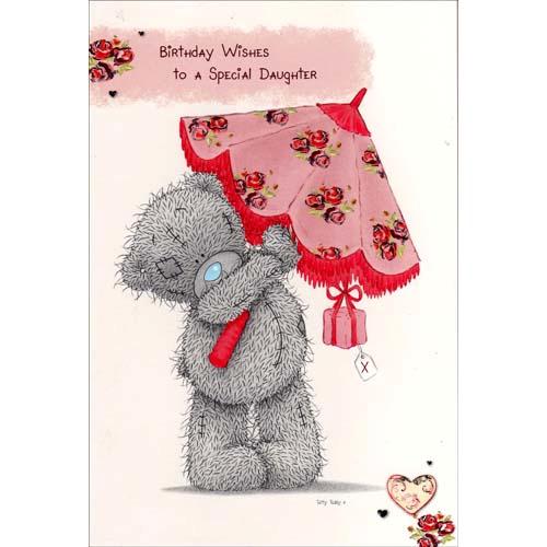 открытка на день рождения с мишкой Тедди